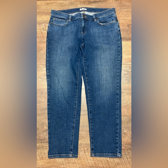 Eileen Fisher Denim - Eileen Fisher Straight Leg Organic Cotton/Spandex Blend Jeans Size 12